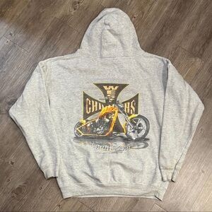 Men's Gray Hoodie with Graphic Design